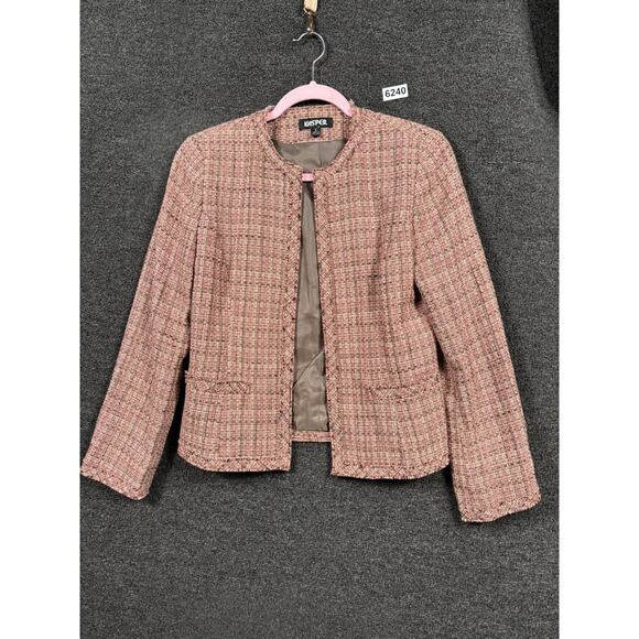 Kasper Jackets & Blazers - Kasper Blazer Jacket Womens Size 6 Multicolor Tweed Front Pockets Casual Career
